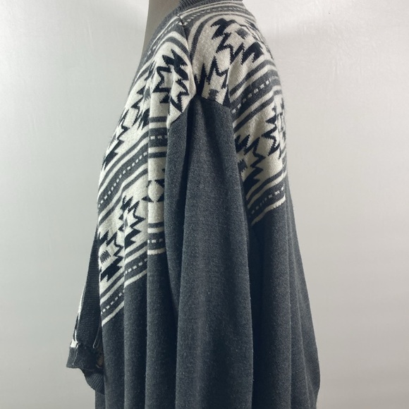 Morgan City Sweater Women Women Size XXL Gray & White Lap Over Front Long Sleeve - Picture 6 of 11